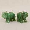 Statue Feng Shui en aventurine verte | Éléphant porte-bonheur et harmonisation des chakras