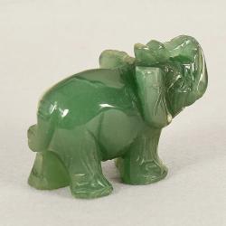 Statue Feng Shui en aventurine verte | Éléphant porte-bonheur et harmonisation des chakras