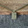 Pendentif rune nordique Fehu : talisman et collier viking