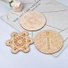 Ensemble de sept pierres de guérison des chakras - Plaque et cube en bois Reiki pour l'équilibre