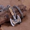 Wikinger-Axt-Halskette | Odin-Anhänger aus Edelstahl – Herrenschmuck