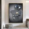 Tableau abstrait en métal sur toile | Décoration intérieure moderne