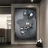 Tableau abstrait en métal sur toile | Décoration intérieure moderne