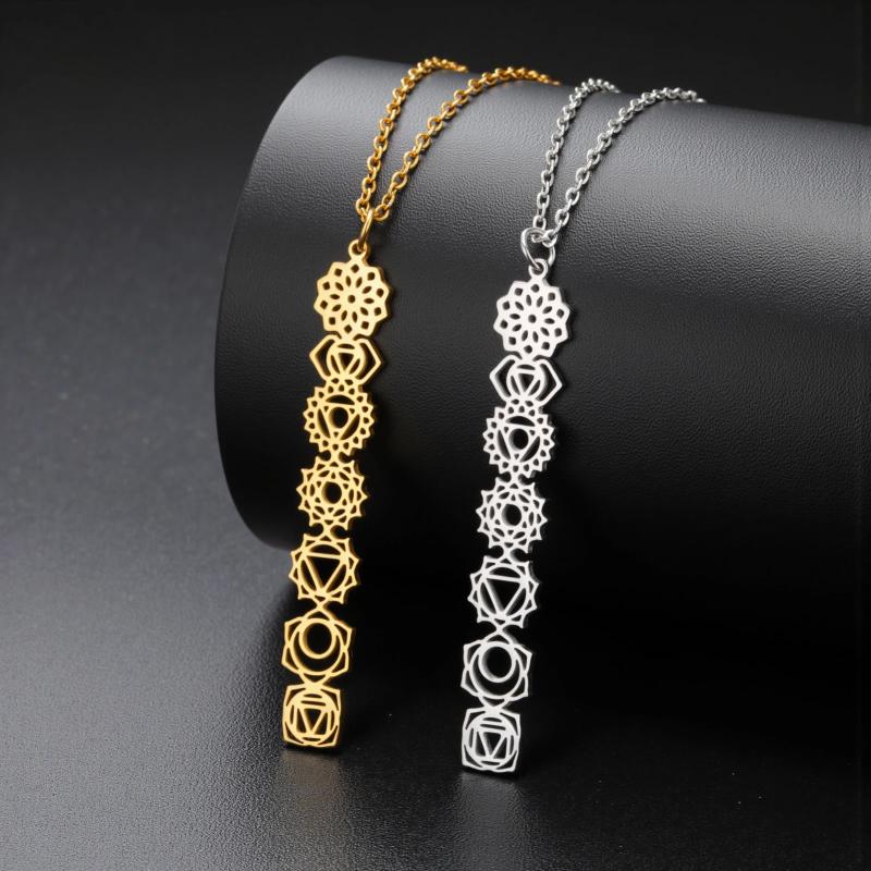 Bijoux de guérison des chakras - 7 colliers de fleurs pour femmes