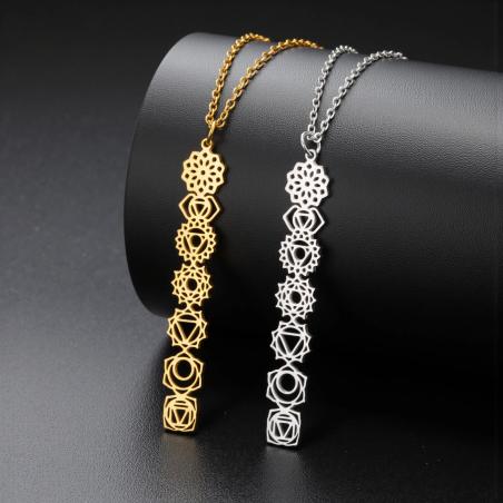 Bijoux de guérison des chakras - 7 colliers de fleurs pour femmes