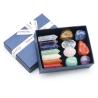 Set mit Chakra-Heilsteinen aus natürlichem Quarz | 14-teilig für Meditation und Dekoration