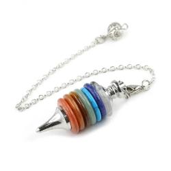 7 pendules en cristal pour les chakras, pour la radiesthésie et la guérison