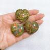 Opalite & Tiger Eye Heart: Reiki Crystal Healing Decor Gift