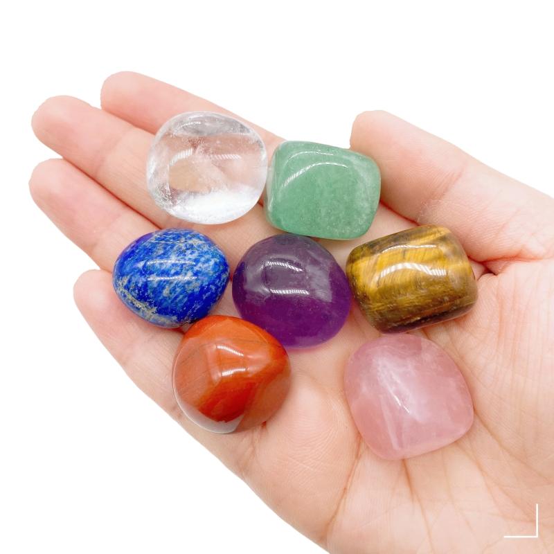 Ensemble de cristaux pour les chakras : 7 pierres pour le Reiki et la méditation