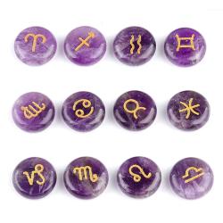 Pierres de guérison des chakras : Ensemble de cristaux d'améthyste et de quartz (12 pièces)