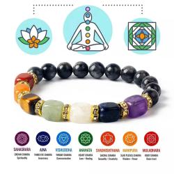 Bracelets de guérison des 7 chakras - Pierre naturelle et énergie Reiki