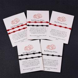 Bracelets en fil rouge - 7 nœuds porte-bonheur pour l'amour et la protection