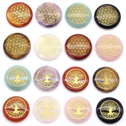 Disque Fleur de Vie en cristal naturel pour la méditation et la guérison