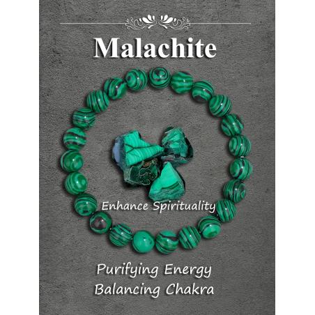 Bracelet en malachite : Bijou de chakra de guérison et de protection
