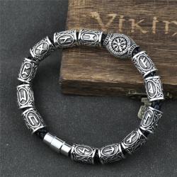 Set di braccialetti runici vichinghi | Amuleto della bussola norrena Vegvisir