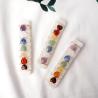 Bacchetta di cristallo curativo in selenite e chakra - Regalo naturale
