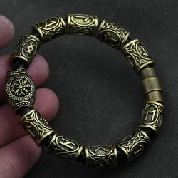 Set di braccialetti runici vichinghi | Amuleto della bussola norrena Vegvisir