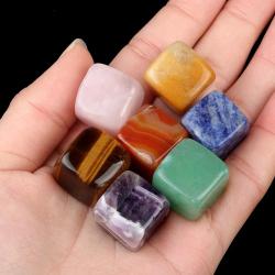 Chakra Healing Stones: Lapis, Amethyst & Tiger Eye Cube