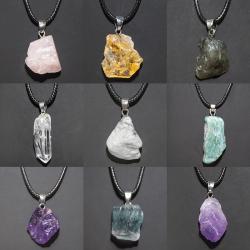Amethyst Pendant: Natural Crystal Energy Healing Necklace for Women