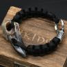 Viking Raven Skeleton Bracelet | Norse Rune & Valknut Pendant