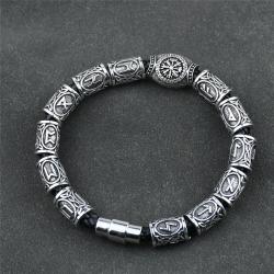 Set di braccialetti runici vichinghi | Amuleto della bussola norrena Vegvisir