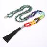 Collier Mala en turquoise africaine | Méditation et yoga des 7 chakras