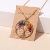 Halskette aus Amethyst und Quarz | Reiki-Anhänger für die 7 Chakras | Geschenk