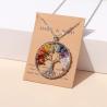 Halskette aus Amethyst und Quarz | Reiki-Anhänger für die 7 Chakras | Geschenk