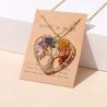 Halskette aus Amethyst und Quarz | Reiki-Anhänger für die 7 Chakras | Geschenk