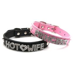 Collana girocollo in pelle PU personalizzata - Nome personalizzato e cosplay