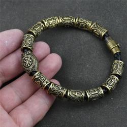 Set di braccialetti runici vichinghi | Amuleto della bussola norrena Vegvisir