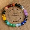 Bracelet des 7 chakras | Cristaux de pierre naturelle pour la méditation et la guérison