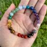 Bracelet des 7 chakras | Cristaux de pierre naturelle pour la méditation et la guérison
