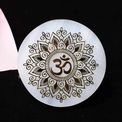 Disques de sélénite pour les chakras, le Reiki, le Feng Shui et la décoration intérieure
