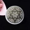 Disques de sélénite pour les chakras, le Reiki, le Feng Shui et la décoration intérieure