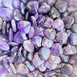 Cristaux naturels en forme de cœur : Coffret de guérison Reiki des 7 chakras