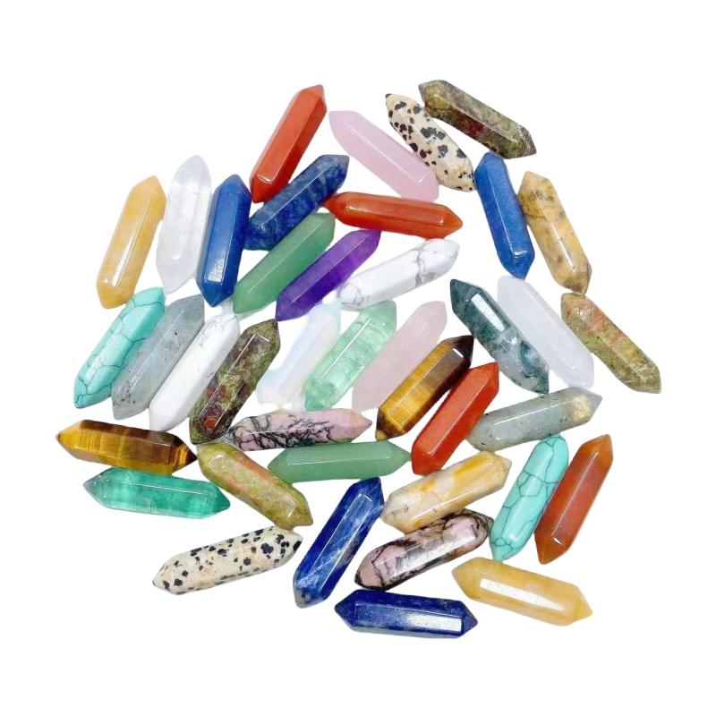 Baguettes de quartz à double pointe pour la guérison et la méditation