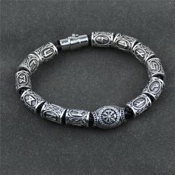 Set di braccialetti runici vichinghi | Amuleto della bussola norrena Vegvisir