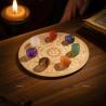 Chakra Healing Set: 8 Crystal Stones & Divination Pendulum