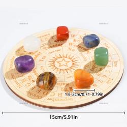 Chakra Healing Set: 8 Crystal Stones & Divination Pendulum