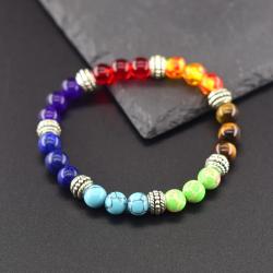 Bracciale per l'equilibrio dei chakra: pietra naturale per la meditazione e la guarigione