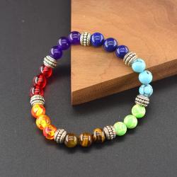 Bracciale per l'equilibrio dei chakra: pietra naturale per la meditazione e la guarigione