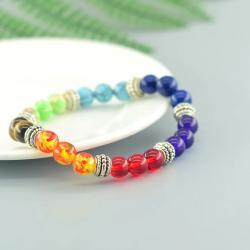Bracciale per l'equilibrio dei chakra: pietra naturale per la meditazione e la guarigione