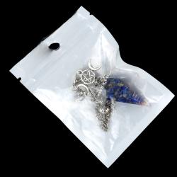 Pendentif pendule hexagonal en pierre - Bijou de soin Reiki des chakras