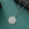 Collier pendentif Fleur de Vie - Mandarine en acier inoxydable