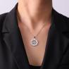 Collier pendentif Fleur de Vie - Mandarine en acier inoxydable