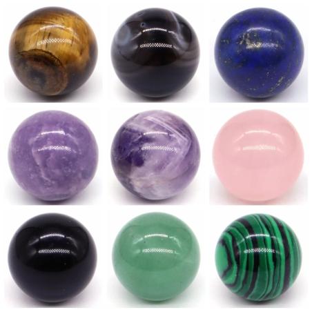 Mini-Kristallkugel-Set: Amethyst & Rosenquarz für Heilung & Reiki