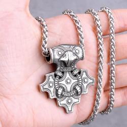 Viking Kuzgun Ejderha Kolyesi | Paslanmaz Çelik Muska Kolye Uçları