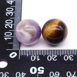 Mini-Kristallkugel-Set: Amethyst & Rosenquarz für Heilung & Reiki