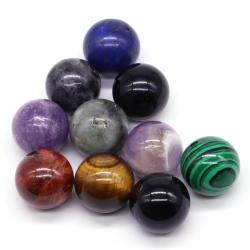 Mini-Kristallkugel-Set: Amethyst & Rosenquarz für Heilung & Reiki